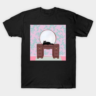 Retro Black Cat T-Shirt